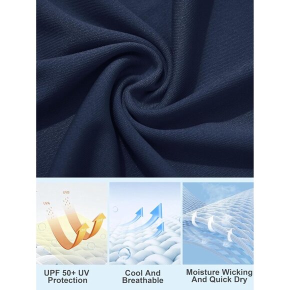 Women's UPF 50+ Long Sleeve Sun Protection Shirt Lightweight Moisture Wicking - Picture 5 of 5